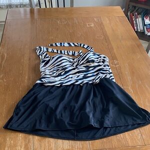 Catalina Black and White Zebra Print Swimsuit